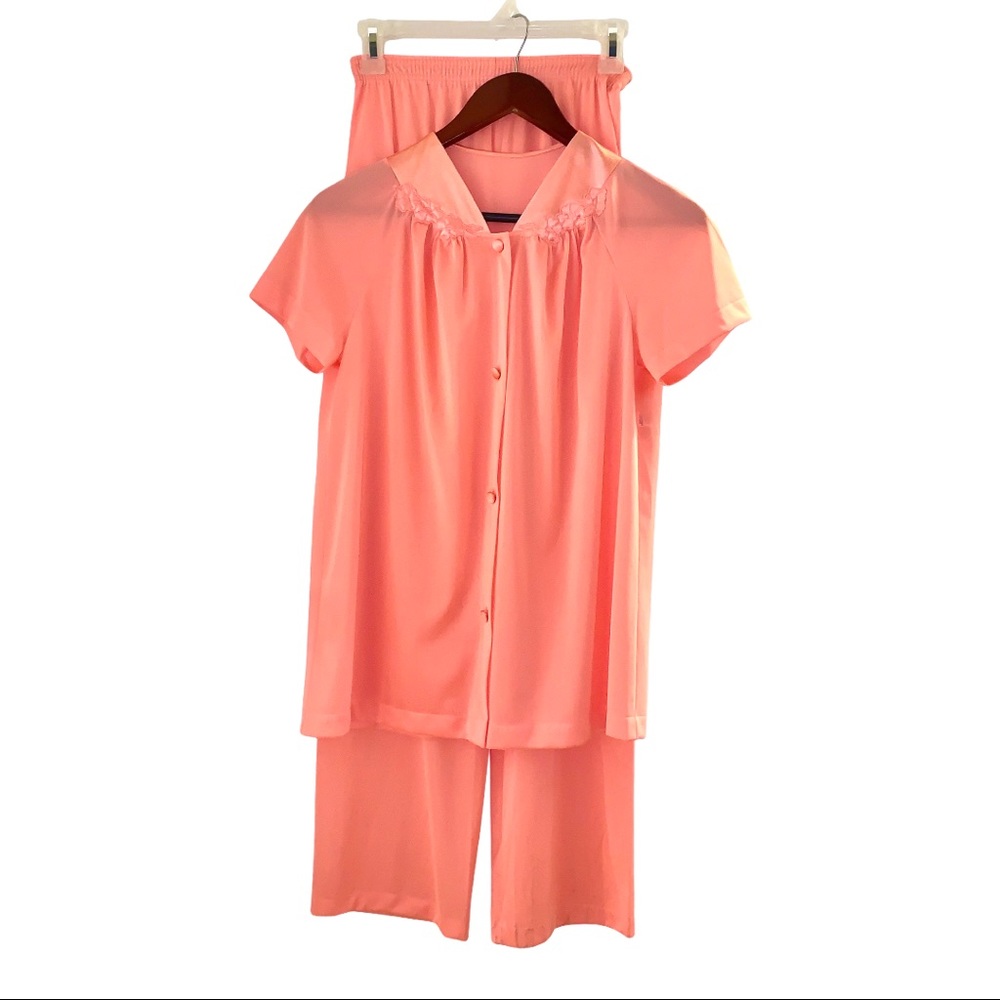 Vanity Fair Coral Pink Pants Top Set